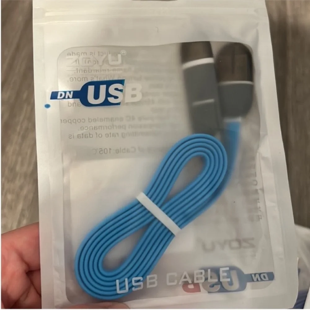 Bundle of flat noodle usb data Sync charger Cable